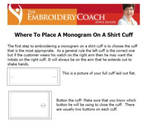 Monogrammed Shirt Cuffs