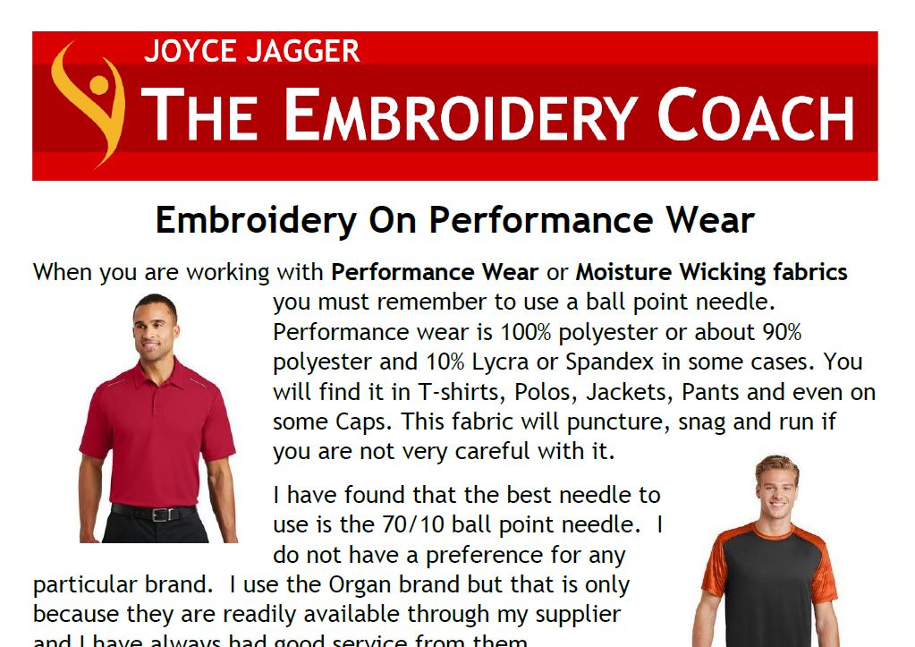 How to Embroider on Performance Wear