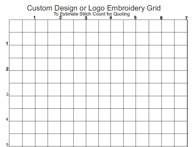 Embroidery Quoting Grid