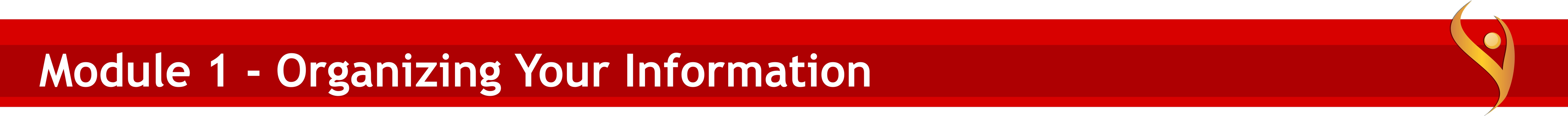 Organizing Your Information
